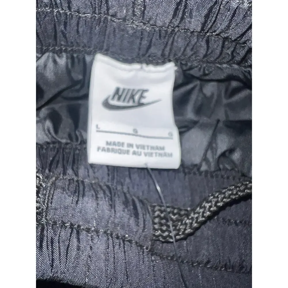 Nike Kids Sportswear Nylon long midi Cargo Skirt Black embroidered logo LG NEW